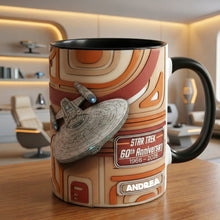 Load image into Gallery viewer, “Embrace the Universe with Every Sip” - Spaceship Coffee Accent Mug - Personalized Gift for Cosmic Lovers
