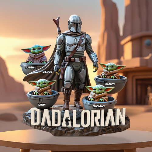 Best Dad In The Galaxy - Personalized Gift Plaque for Dad Shaped Plaques PopCulturePrints