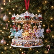 Load image into Gallery viewer, "Capture the Magic of Christmas!" - Enchanted Carousel Ornament - Personalized Gift for Girls
