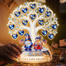 Load image into Gallery viewer, Make Life Grand with Our American Gnome Grandparent Light Box - Personalized Gifts for Grandparents Light Box PopCulturePrints
