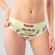 Load image into Gallery viewer, Personalized Funny Women's Briefs - Tongue Taco Boxer Briefs PopCulturePrints
