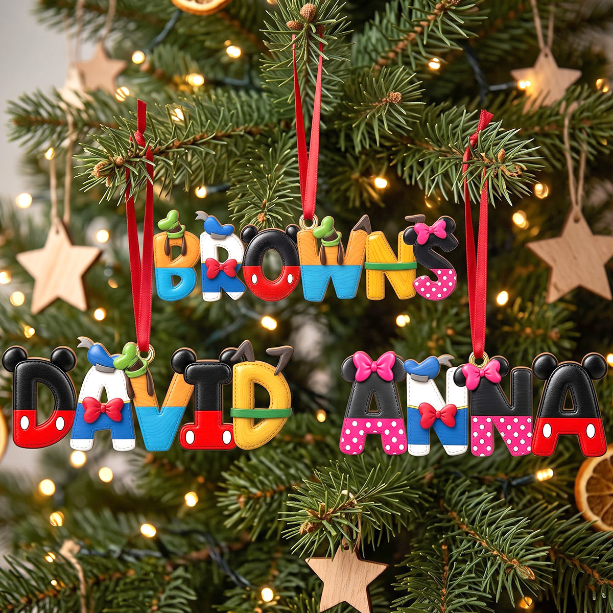 Personalized Cute Alphabet Christmas Ornament - A Unique Gift for Family and Friends Ornament PopCulturePrints