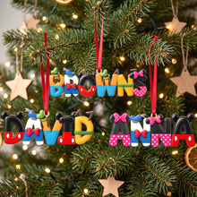 Load image into Gallery viewer, Personalized Cute Alphabet Christmas Ornament - A Unique Gift for Family and Friends Ornament PopCulturePrints
