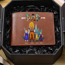 Load image into Gallery viewer, Personalized Super Dad PU Leather Wallet - Perfect Gift for Anime Fans Leather Wallet PopCulturePrints
