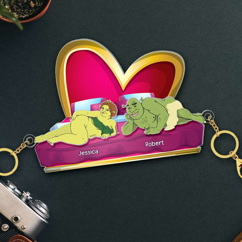 Cheeky Couple Personalized Key Holder - Fun & Unique Valentine's Day Gifts Key Holder PopCulturePrints