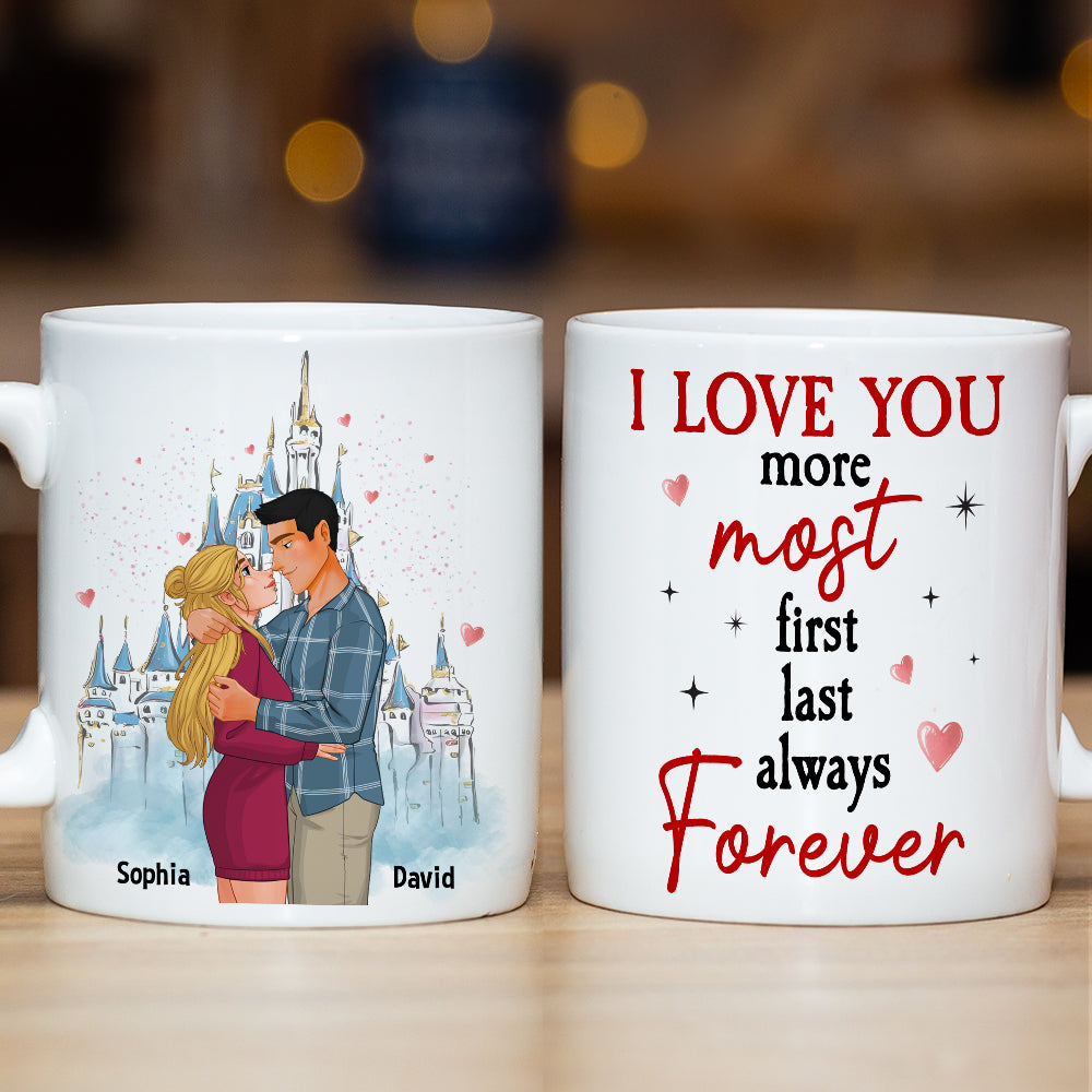 Personalized Couple Coffee Mug - I Love You More Forever Coffee Mug PopCulturePrints