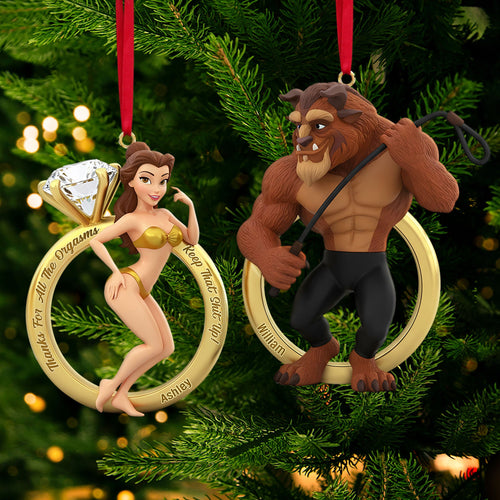 Thanks For All The Orgasm - Cheeky Couple Ornament - Personalized Gift for Couples Ornament PopCulturePrints