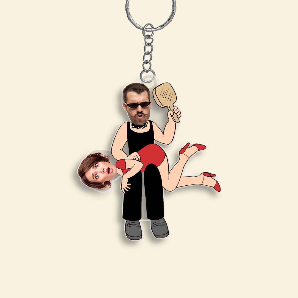 Personalized Funny Couple Keychain - Custom Photo Gifts Keychains PopCulturePrints