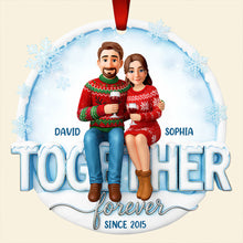 Load image into Gallery viewer, Together Forever Christmas Ornament - Personalized Gifts for Couples Ornament PopCulturePrints
