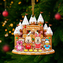 Load image into Gallery viewer, “Celebrate Family Moments” - Personalized Gingerbread Family Castle Ornament - Custom Gifts for Family and Loved Ones Ornament PopCulturePrints
