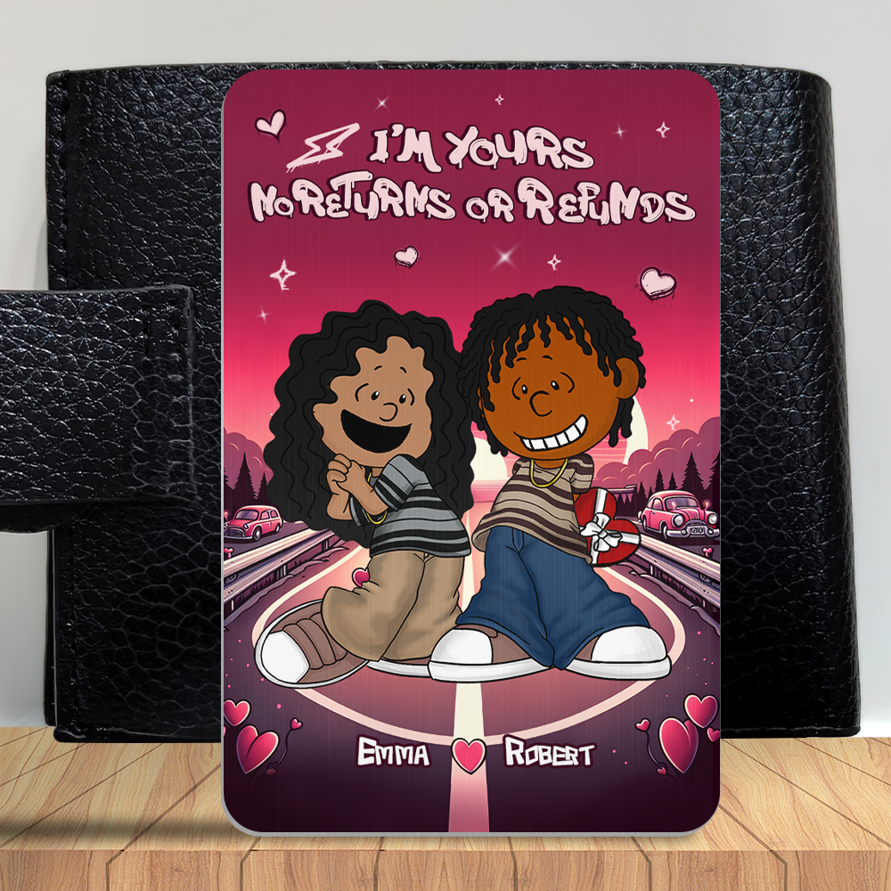 Personalized Wallet Card for Couples - No Returns or Refunds Wallet Card PopCulturePrints