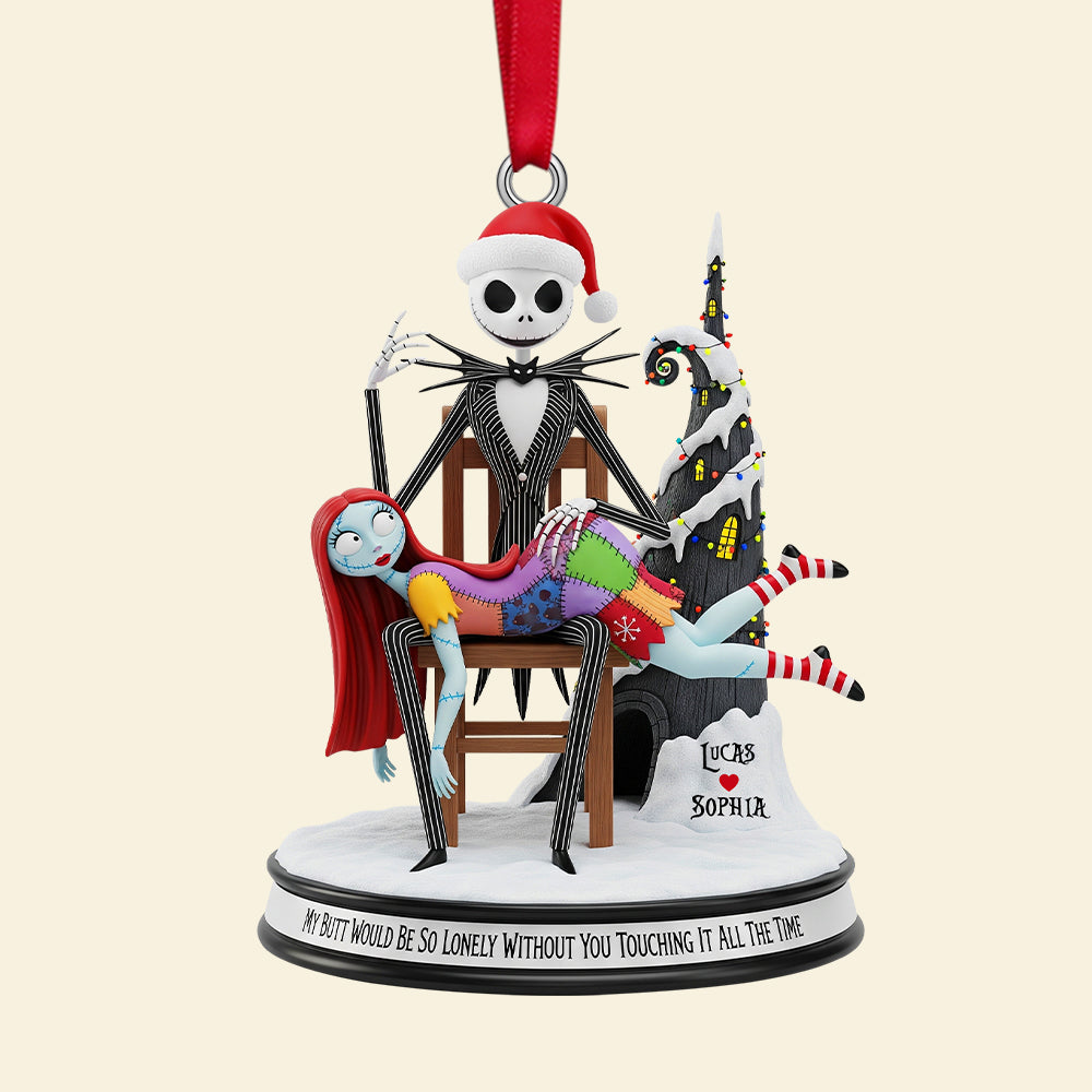 My Butt Would Be So Lonely - Personalized Christmas Ornament for Couples Ornament PopCulturePrints