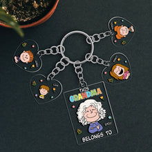 Load image into Gallery viewer, Personalized Grandma Keychain with Cartoon Charms - Customizable Family Names
