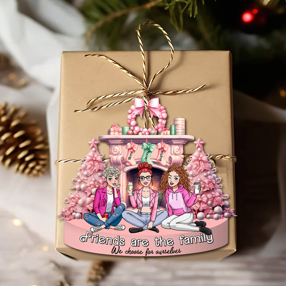 Custom Best Friends Ornament - Friends Are the Family We Choose Ornament PopCulturePrints