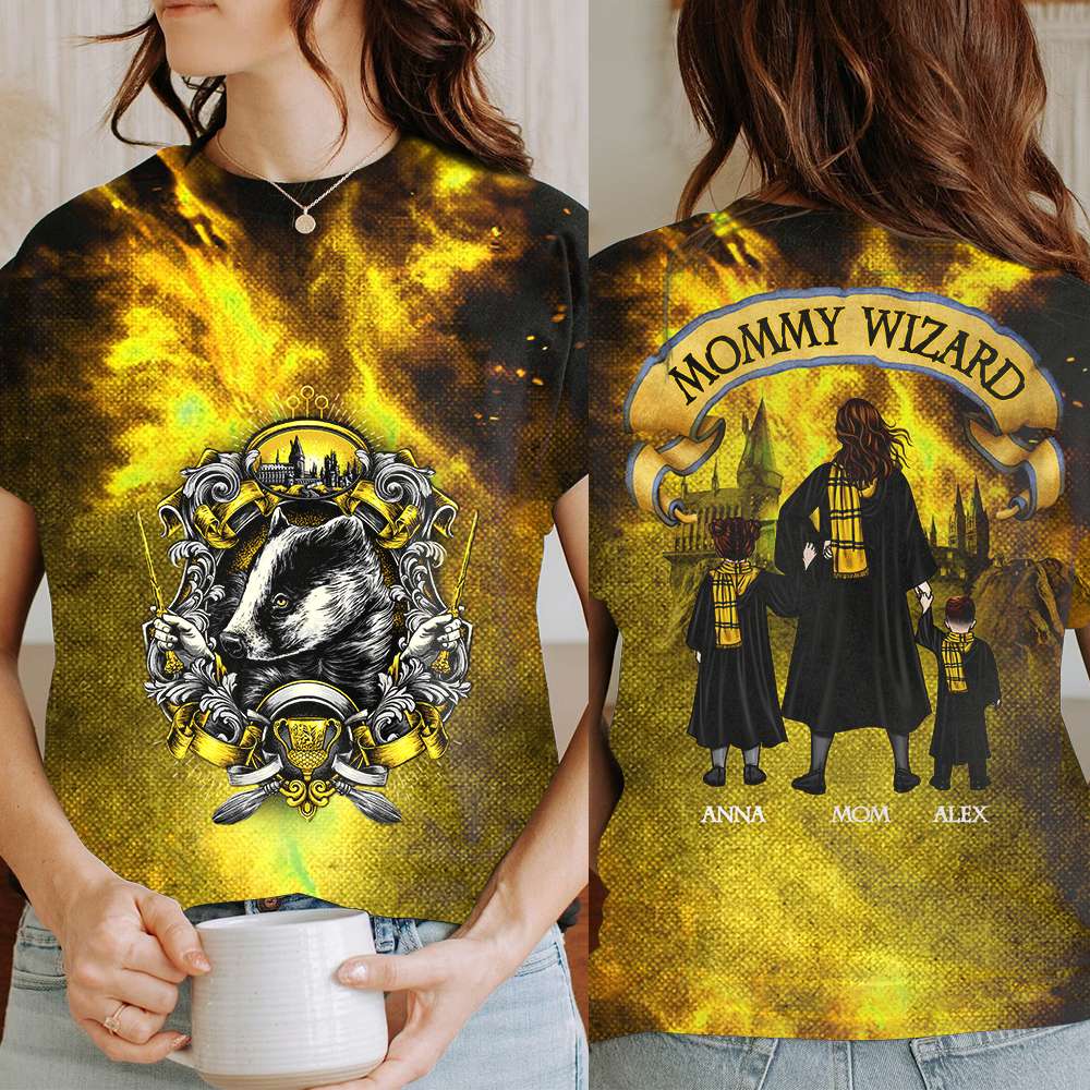 Personalized Mommy Wizard Family T-Shirt