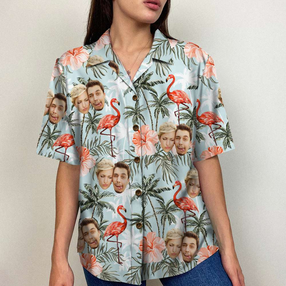 Personalized Hawaiian Shirt with Custom Photo for Couples Hawaiian Shirts PopCulturePrints