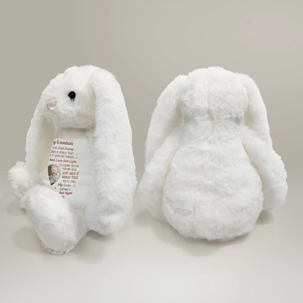 To My Granddaughter - Custom Soft Toy Bunny Filled With My Wishes Soft Toy Bunny PopCulturePrints