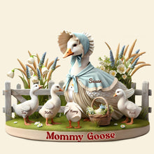 Load image into Gallery viewer, &quot;A Mother&#39;s Love is Never Quacked Too Loudly&quot; - Personalized Goose Mom Plaque - Gift for Mom, Grandma, and More Shaped Plaques PopCulturePrints
