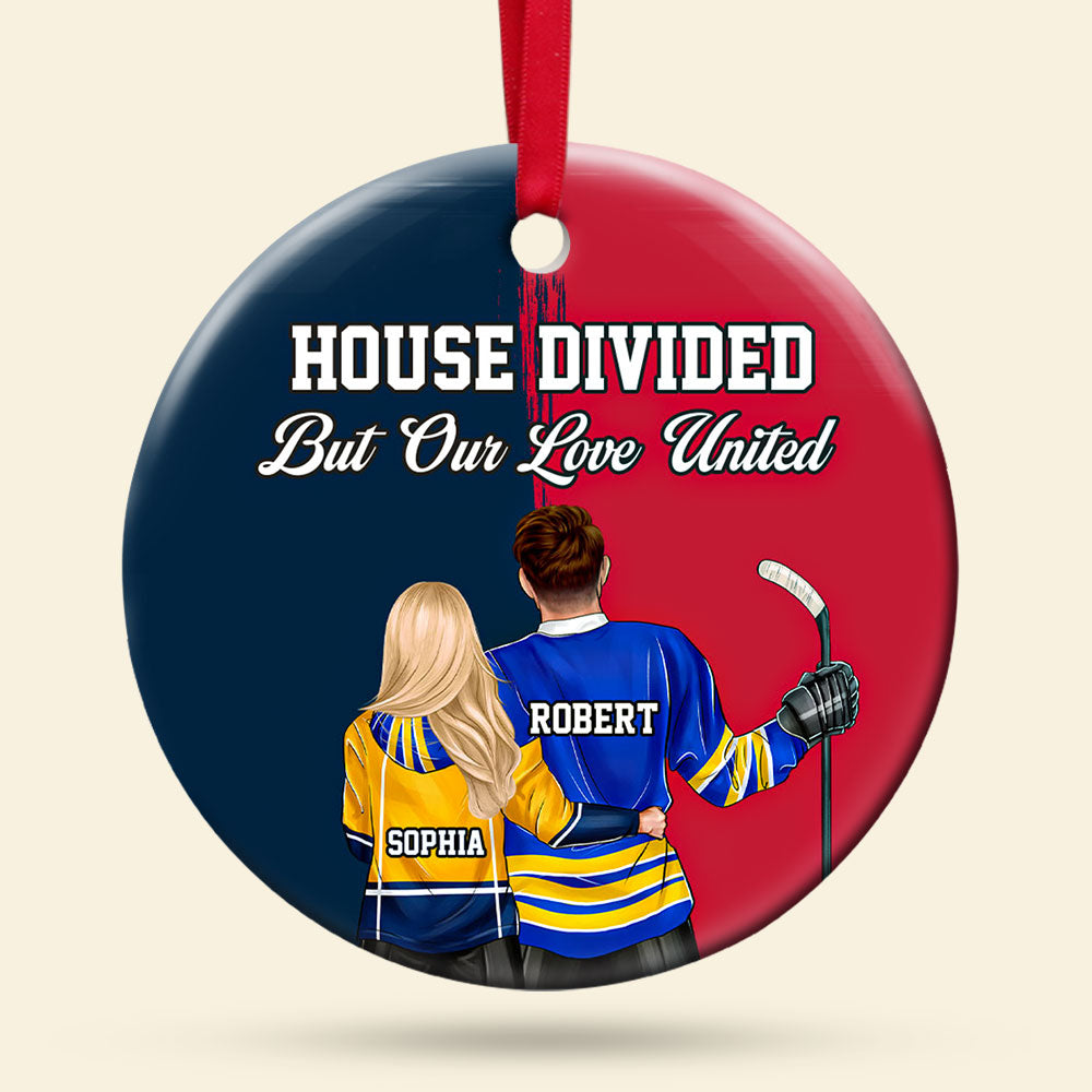 Personalized Hockey Couple Christmas Ornament - Unique Holiday Gift for Valentine's Day Gifts Ornament PopCulturePrints