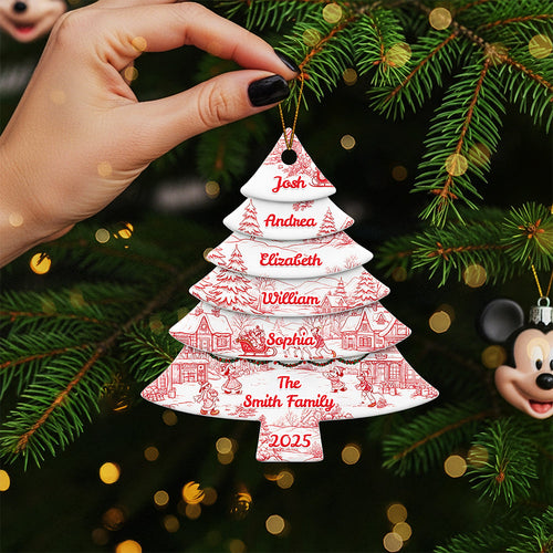 Create Lasting Memories This Christmas - Personalized Family Christmas Tree Ornament Ornament PopCulturePrints