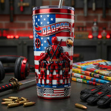 Load image into Gallery viewer, “Celebrate with Laughter: Funny Fighter Dad and Kids Design” - Custom Tumbler - Perfect Gifts for Dads, Grandpas, and Fathers' Day Tumbler Cup PopCulturePrints
