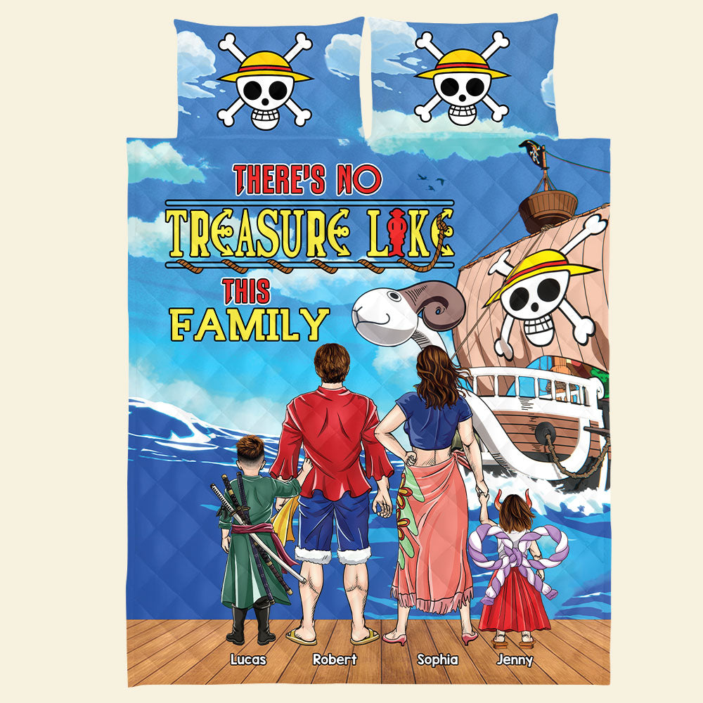 Custom Family Pirate Treasure Bedding Set Blanket PopCulturePrints