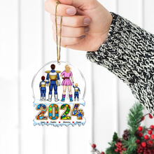 Load image into Gallery viewer, Personalized Family Superhero Acrylic Ornament for 2024 Ornament PopCulturePrints
