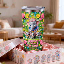Load image into Gallery viewer, Happiest Mom On Earth - Personalized Tumbler Gift for Moms Tumbler Cup PopCulturePrints
