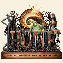 Load image into Gallery viewer, "Celebrate Family Bonds with a Spooky Twist" - Personalized Spooky Family Acrylic Plaque - Unique Gift for Halloween Lovers Shaped Plaques PopCulturePrints
