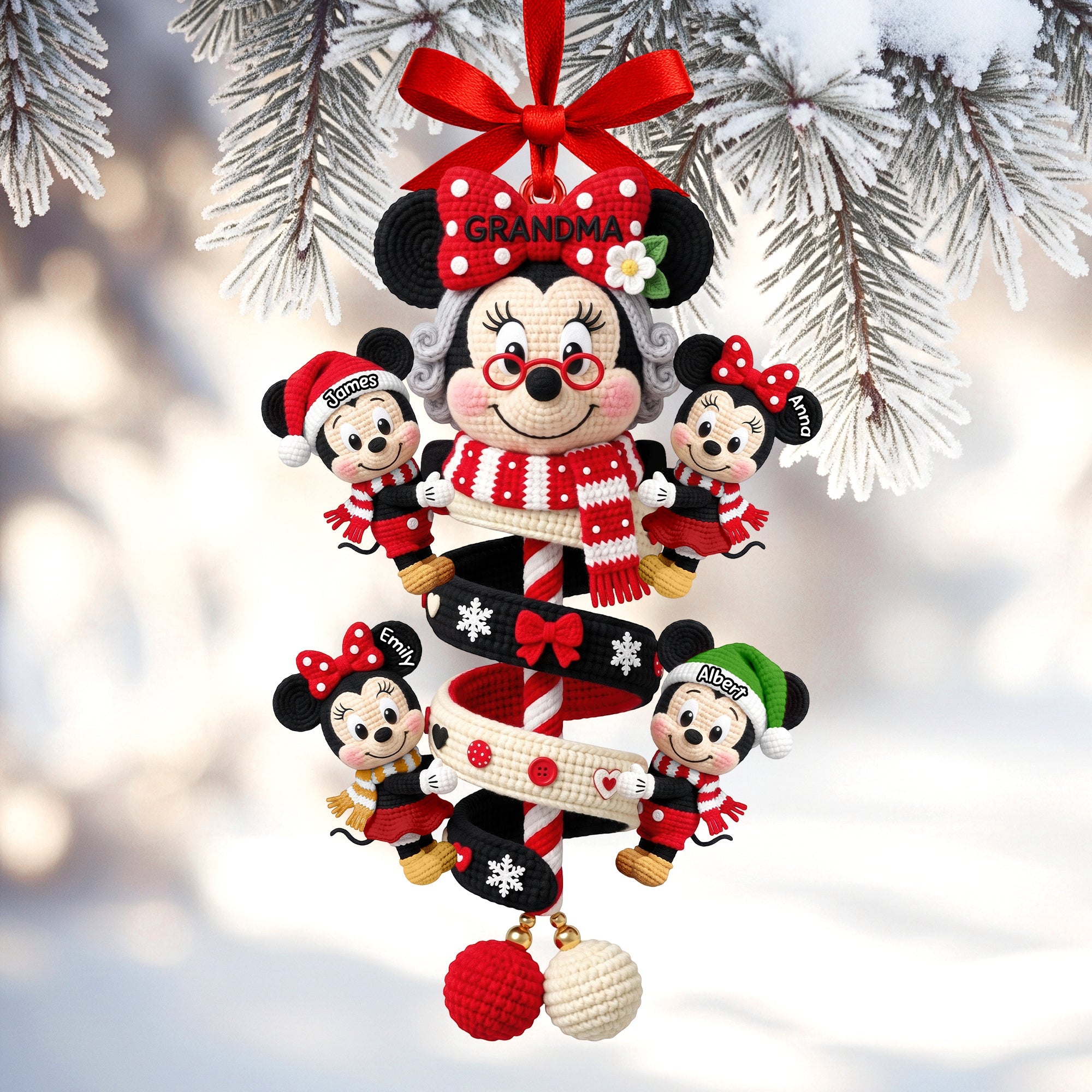 Cherished Memories with Grandma - Personalized Christmas Acrylic Ornament