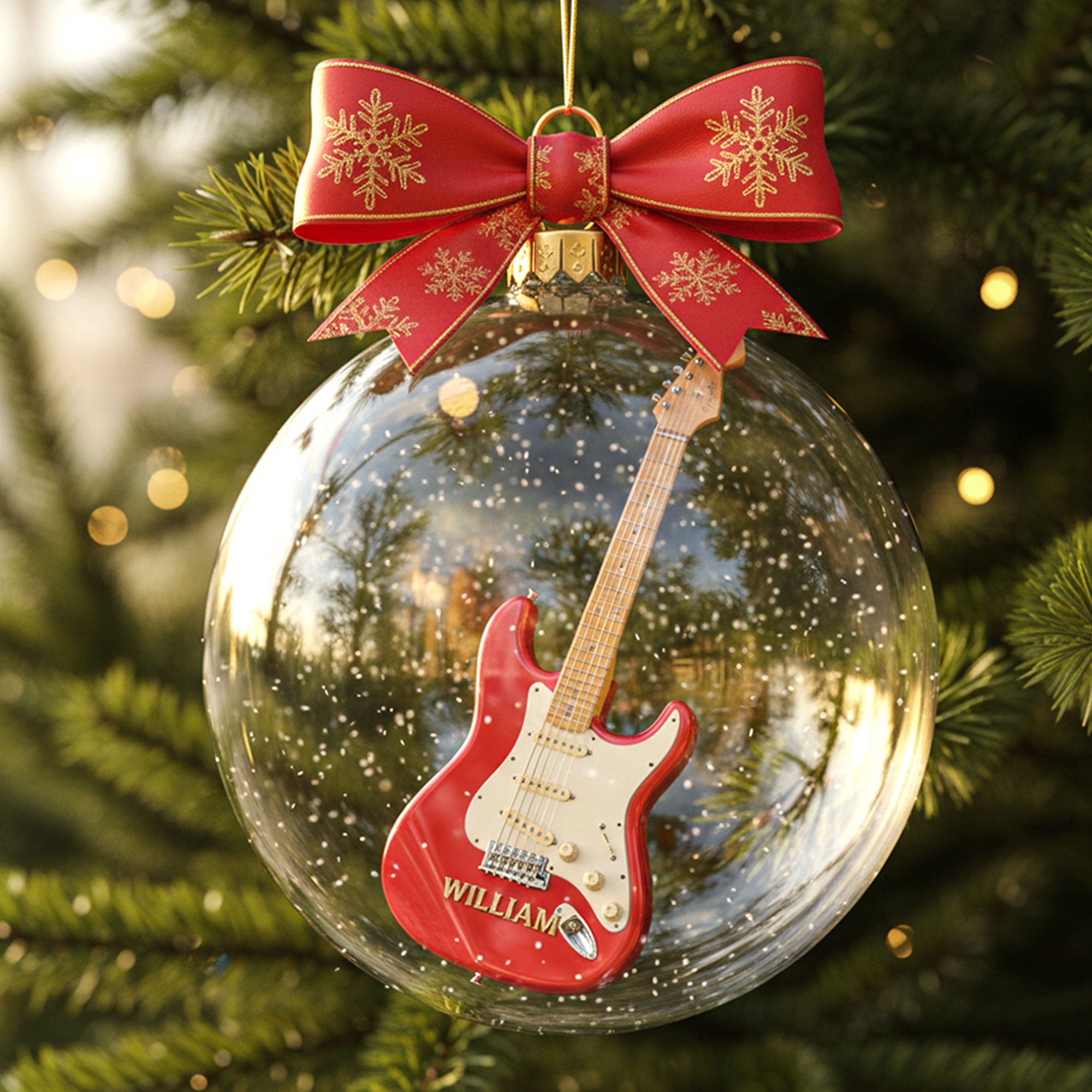 "Make Your Holidays Extra Special with a Personal Touch" - Personalized Dreams Keepsake Christmas Ornament - Unique Gift for Music Lovers, Friends, and Family Ornament PopCulturePrints