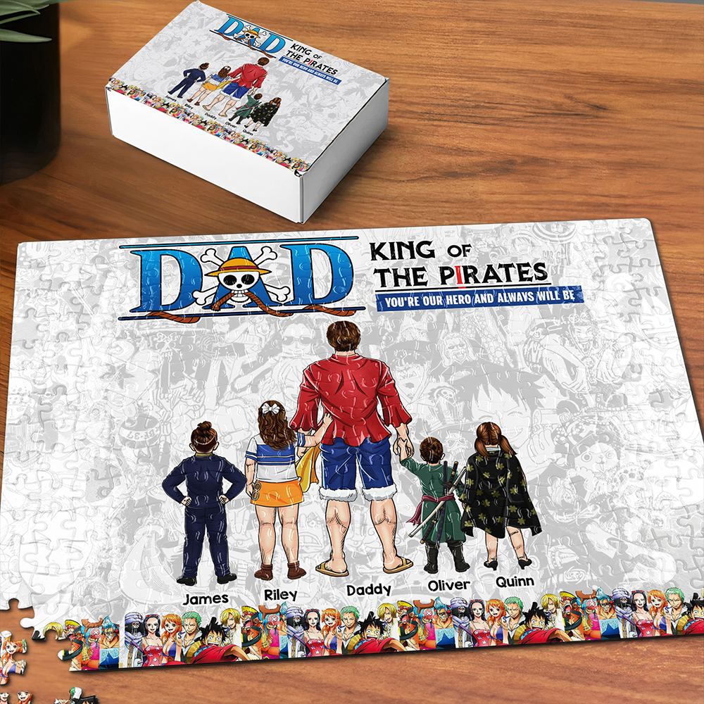 You're Our Hero - Personalized Jigsaw Puzzle for Dad - King of The Pirates Design Jigsaw Puzzles PopCulturePrints