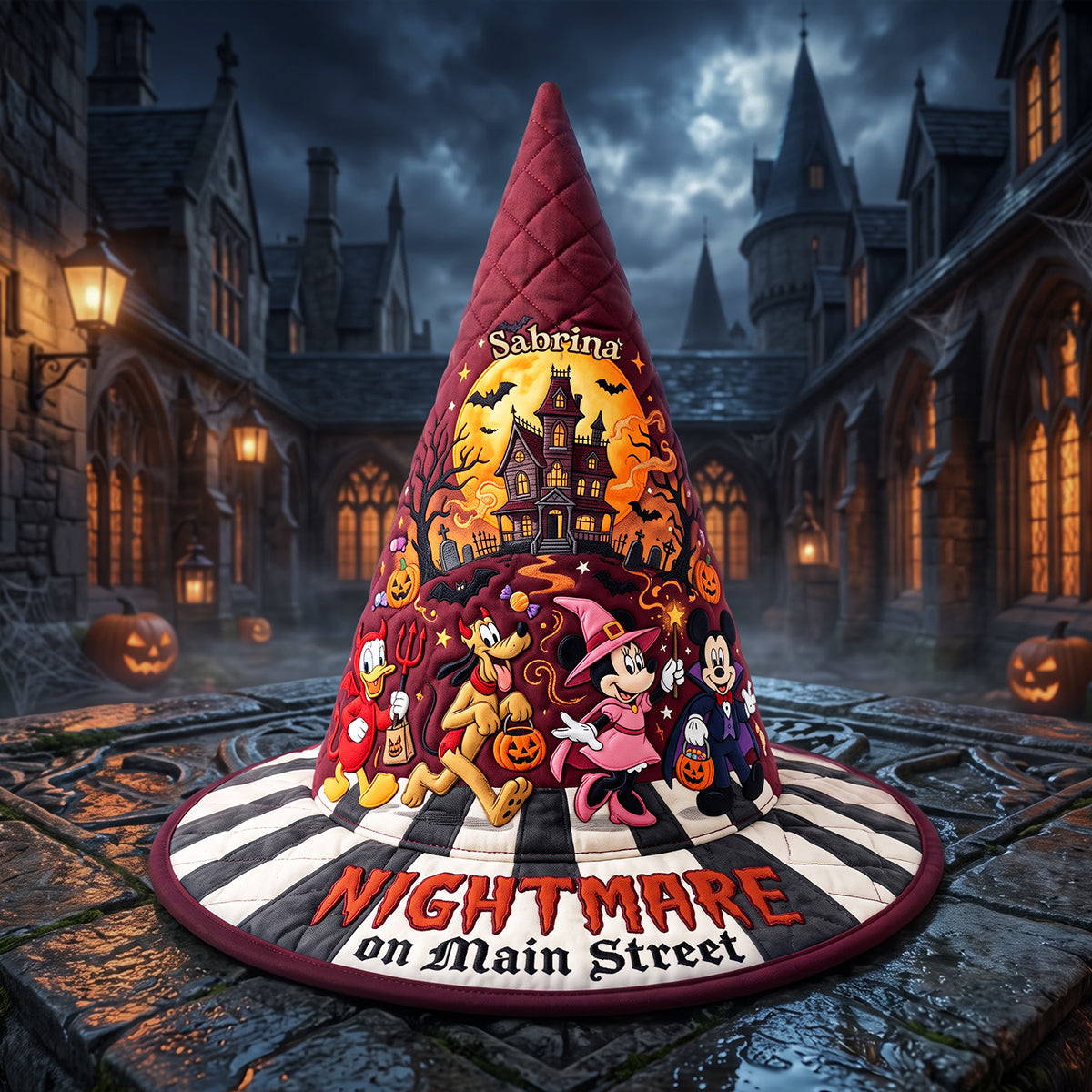 “Unleash Your Inner Witch!” - Nightmare Quilted Witch Hat - Personalized Gift for Witch Lovers
