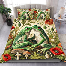 Load image into Gallery viewer, Personalized Frog Couple Quilt Bedding Set - Special Edition Blanket PopCulturePrints
