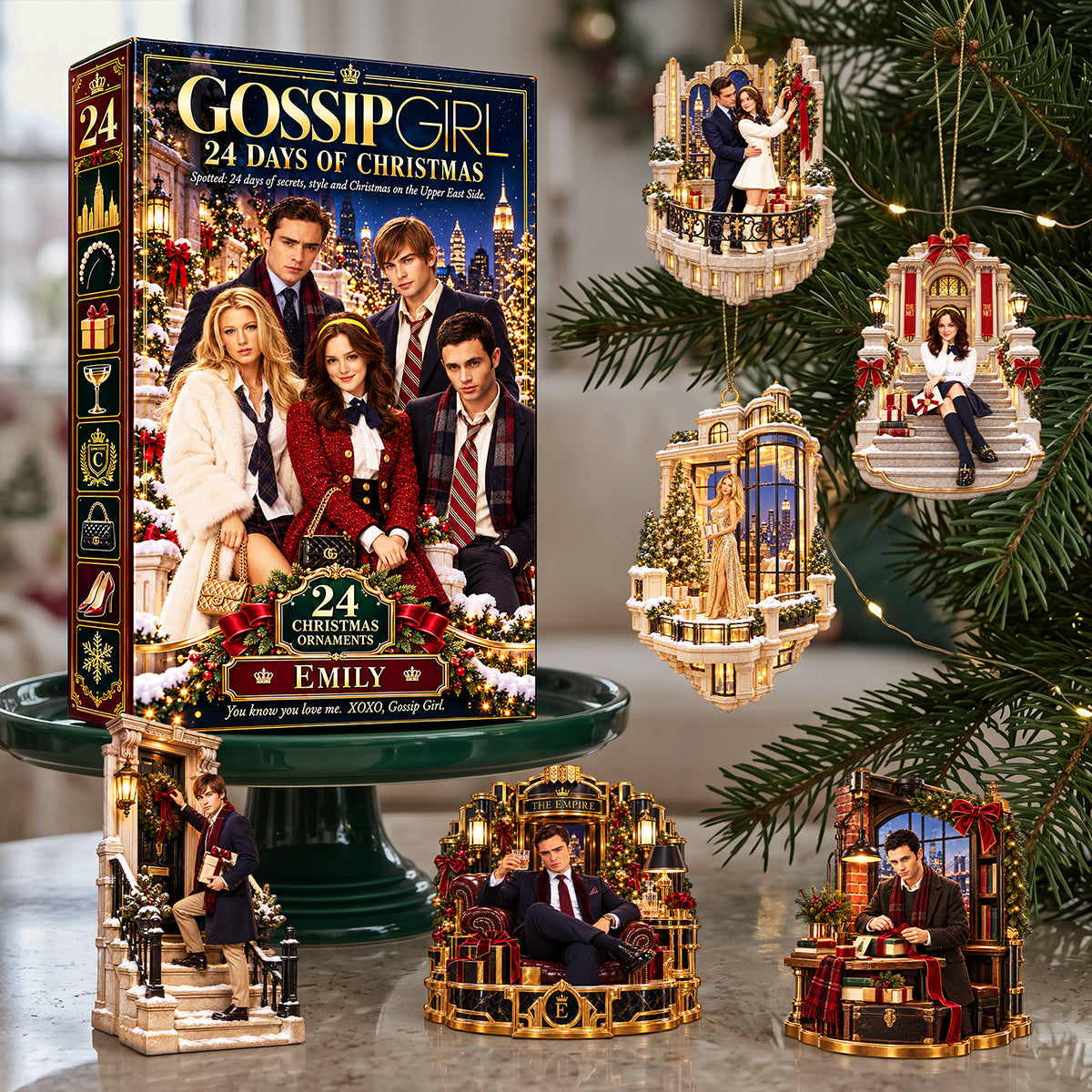 “You know you love me. XOXO, Gossip Girl” - Iconic TV Drama Moments Advent Calendar Blind Box Ornament - Personalized Gifts for TV Series Lovers Advent Calendar PopCulturePrints