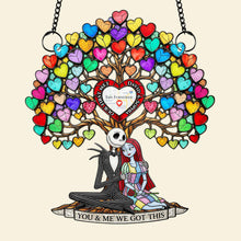 Load image into Gallery viewer, You &amp; Me We Got This - Personalized Nightmare Love Suncatcher Ornament for Couples Ornament PopCulturePrints
