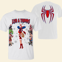Load image into Gallery viewer, “Celebrate Your Love in Style” - Heroic Romance Holiday Shirt - Personalized Gift for Couples
