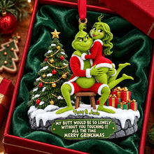 Load image into Gallery viewer, “My Butt Would Be So Lonely” - Playful Couple Acrylic Ornament - Personalized Christmas Gift for Couples

