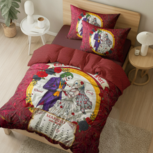 Load image into Gallery viewer, &quot;Till Chaos Do Us Part&quot; - Spooky Married Couple Quilt Bed Set - Personalized Gift for Couples Blanket PopCulturePrints
