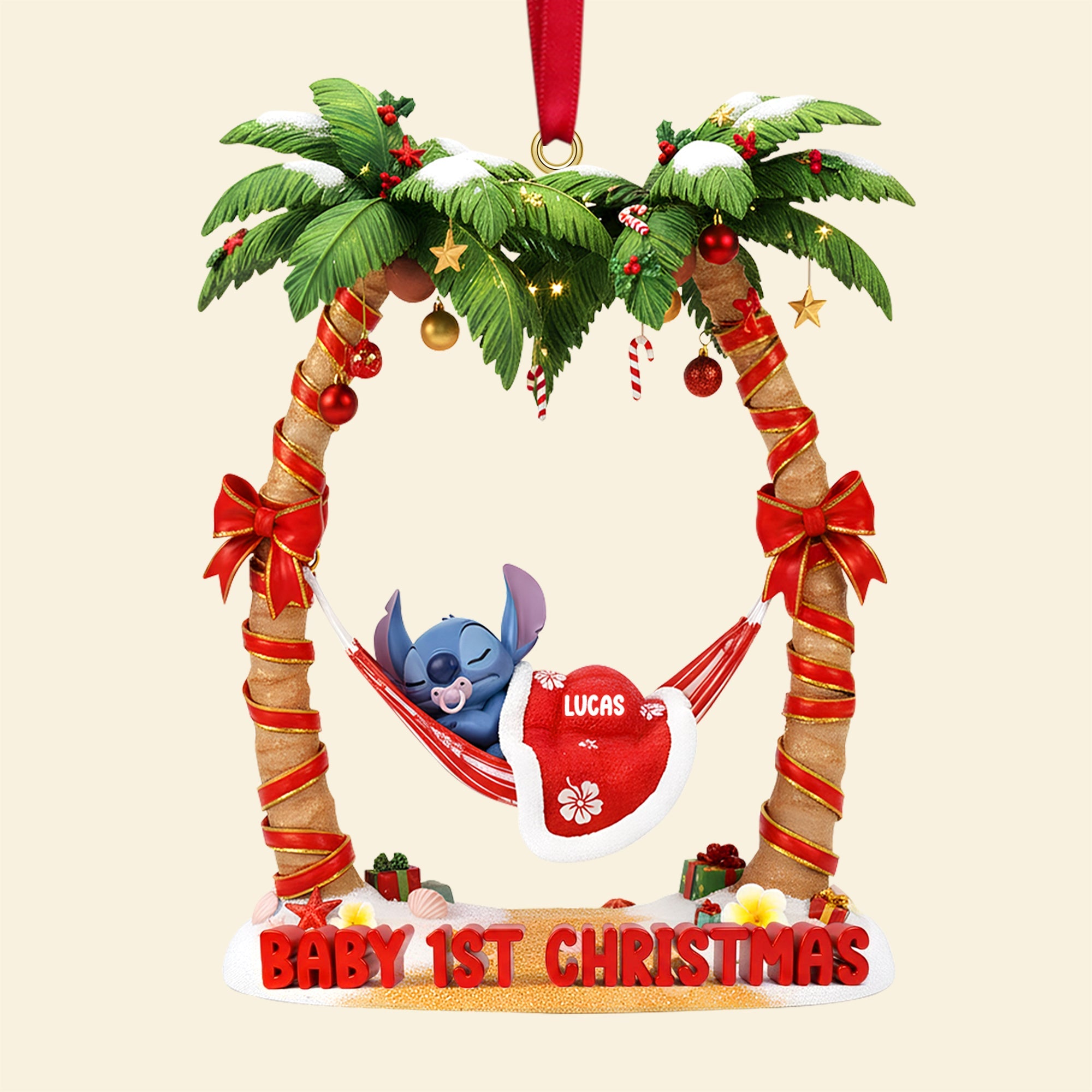 Celebrate Your Baby's 1st Christmas - Personalized Christmas Ornament Ornament PopCulturePrints