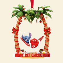 Load image into Gallery viewer, Celebrate Your Baby&#39;s 1st Christmas - Personalized Christmas Ornament Ornament PopCulturePrints
