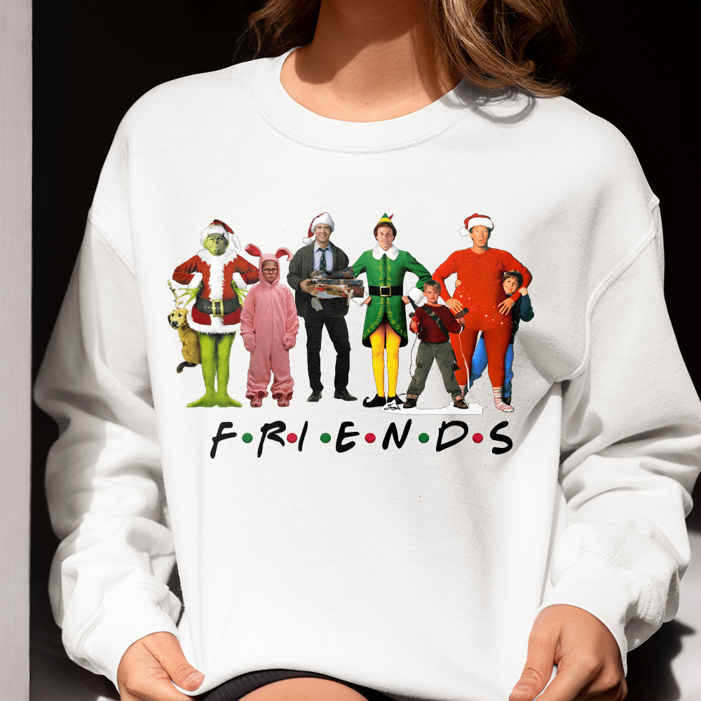 Festive Friends Christmas Sweater Shirts PopCulturePrints
