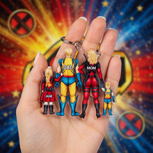 Load image into Gallery viewer, “Family is the best team!” - Personalized Keychain for Family Keychains PopCulturePrints
