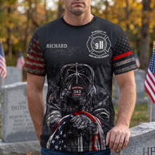 Load image into Gallery viewer, In Memory of Our Fallen Heroes - Personalized Honor Fallen Firefighter Heroes 3D Shirt
