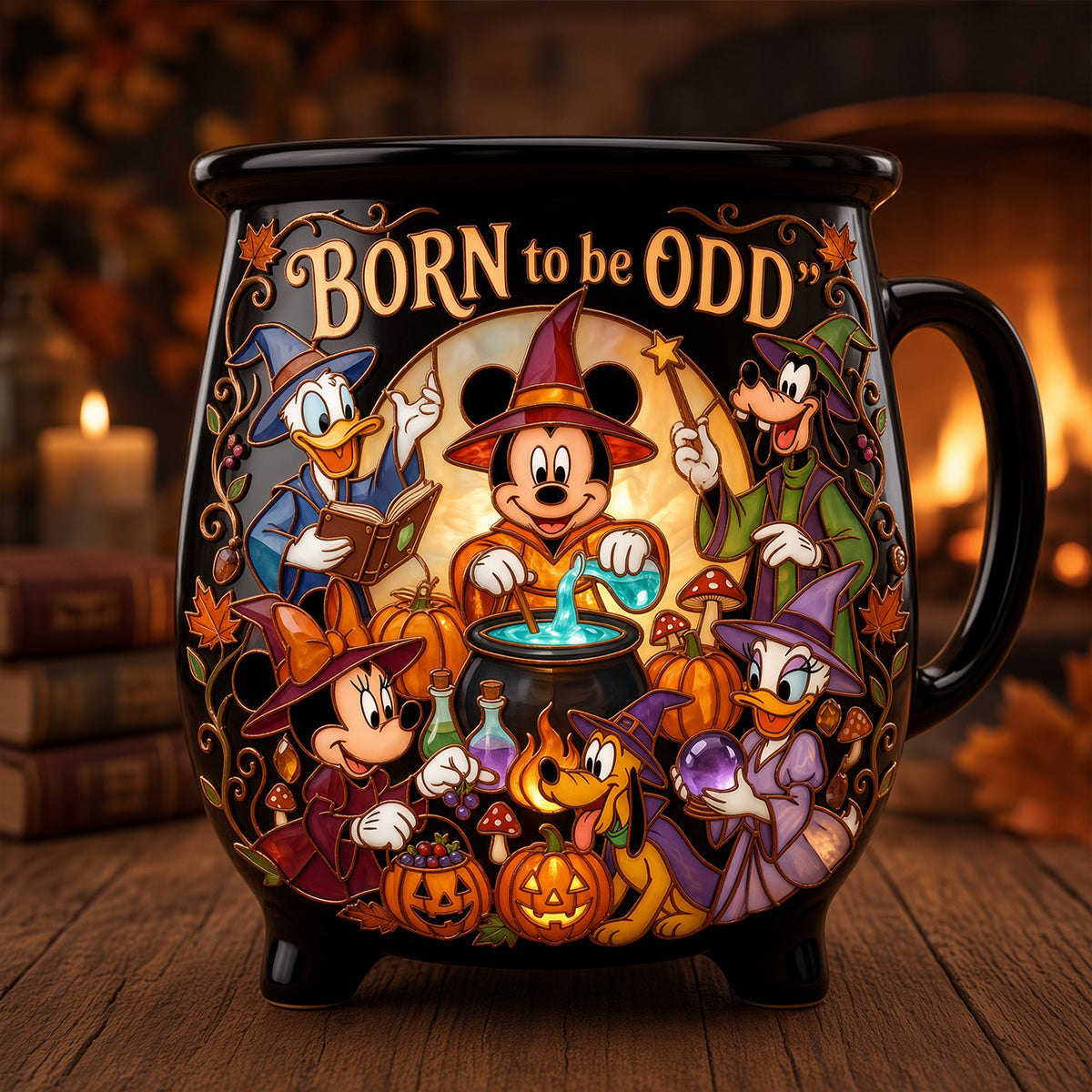 Born to be Odd - Personalized Odd Witches Ceramic Cauldron Mug Cauldron Mug PopCulturePrints