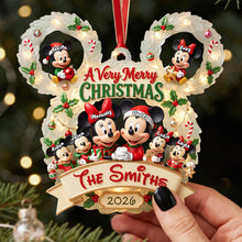 Load image into Gallery viewer, “A Very Merry Christmas” - Personalized Family Ornament - Custom Gift for Families, Loved Ones, and Friends
