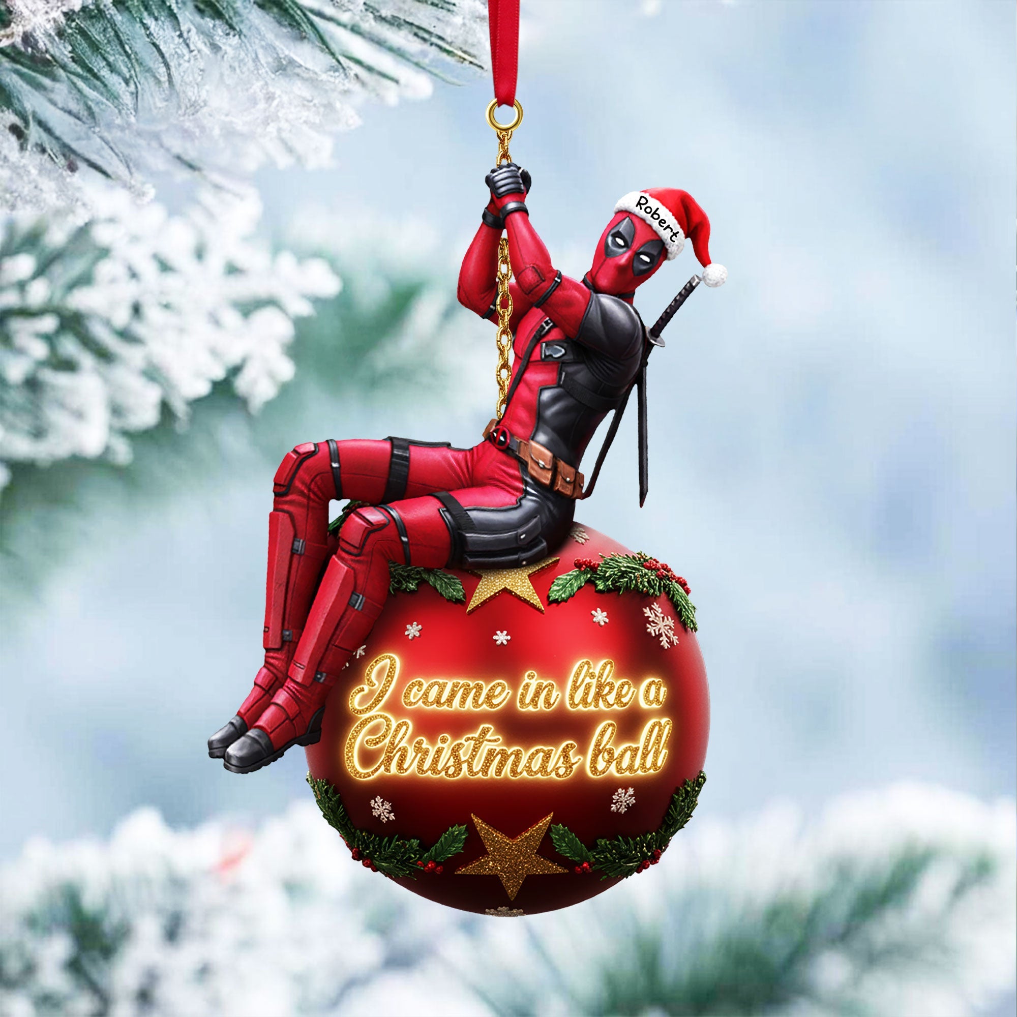 "I came in like a Christmas ball" - Funny Wrecking Ball Ornament - Personalized Gift for Everyone Ornament PopCulturePrints