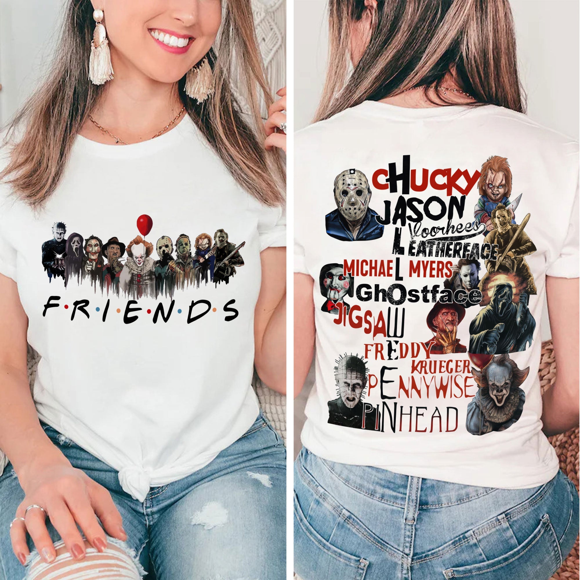 Horror Friends Hoodie - Iconic Horror Movie Characters