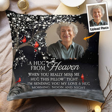 Load image into Gallery viewer, Personalized Hug From Heaven Photo Memory Pillow Pillow PopCulturePrints
