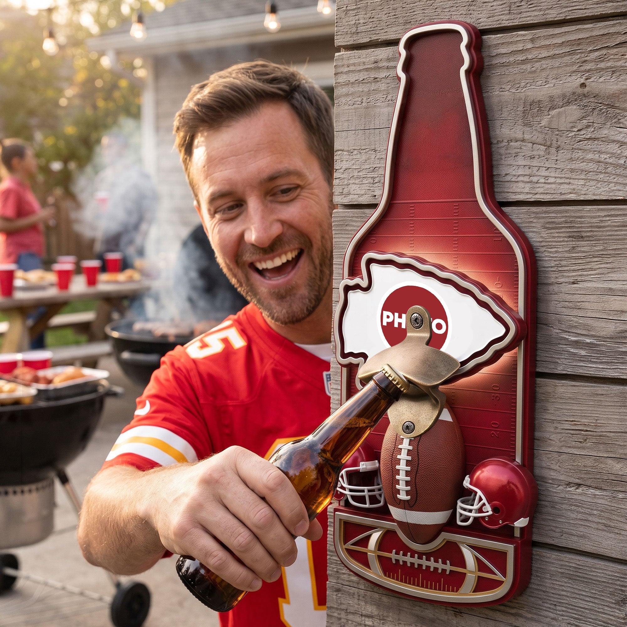 Kickoff Wall Hanging Bottle Opener - Personalized for Sports Fans 02NATI160726 Bottle Opener PopCulturePrints